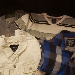 Boys CALVIN KLEIN bundle, 3 shirts + jeans